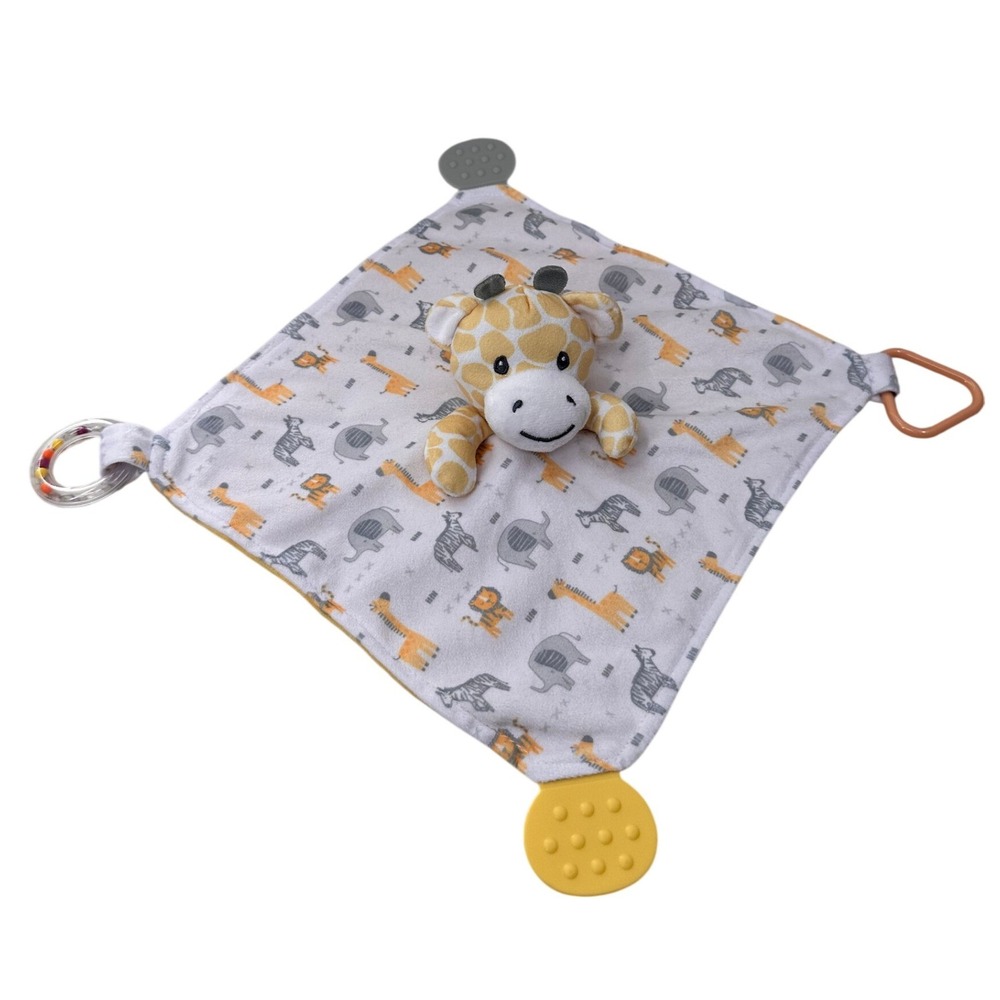 Modern Baby Giraffe Lovey Security Blanket Safari Plush Stuffed Animal Kids Toy